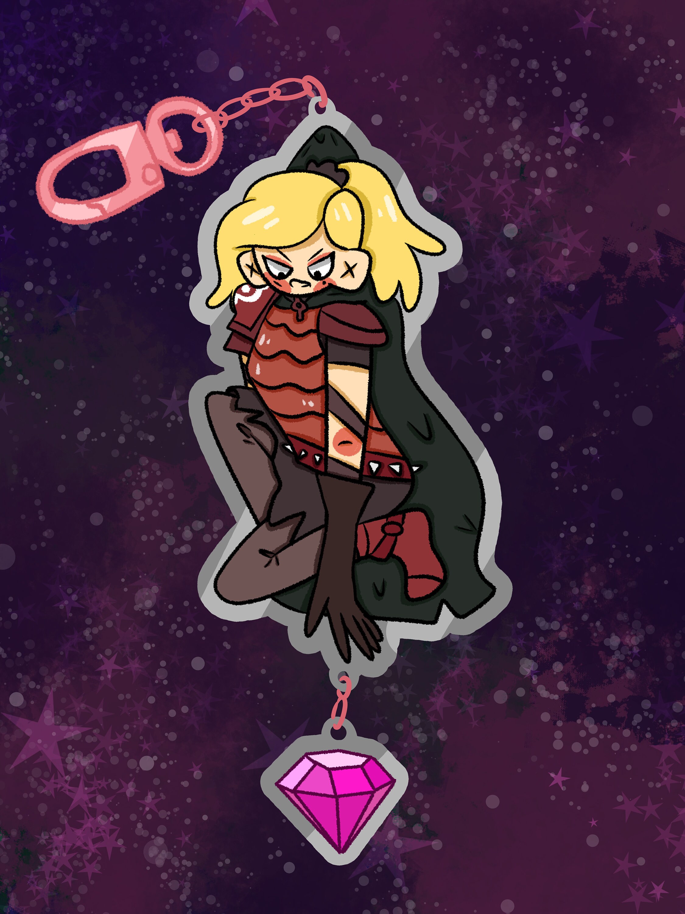 Dangle Chain Keychain Amphibia Dangle Acrylic Keychains - ONLY SASHA LEFT! - Etsy