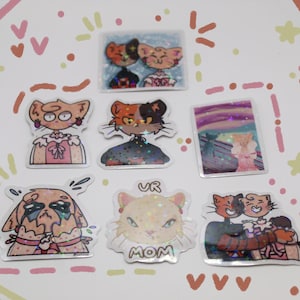 2" Holographic Fursona Stickers