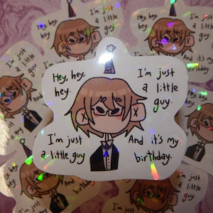 Byakuya Togami TikTok Audio Holographic Sticker