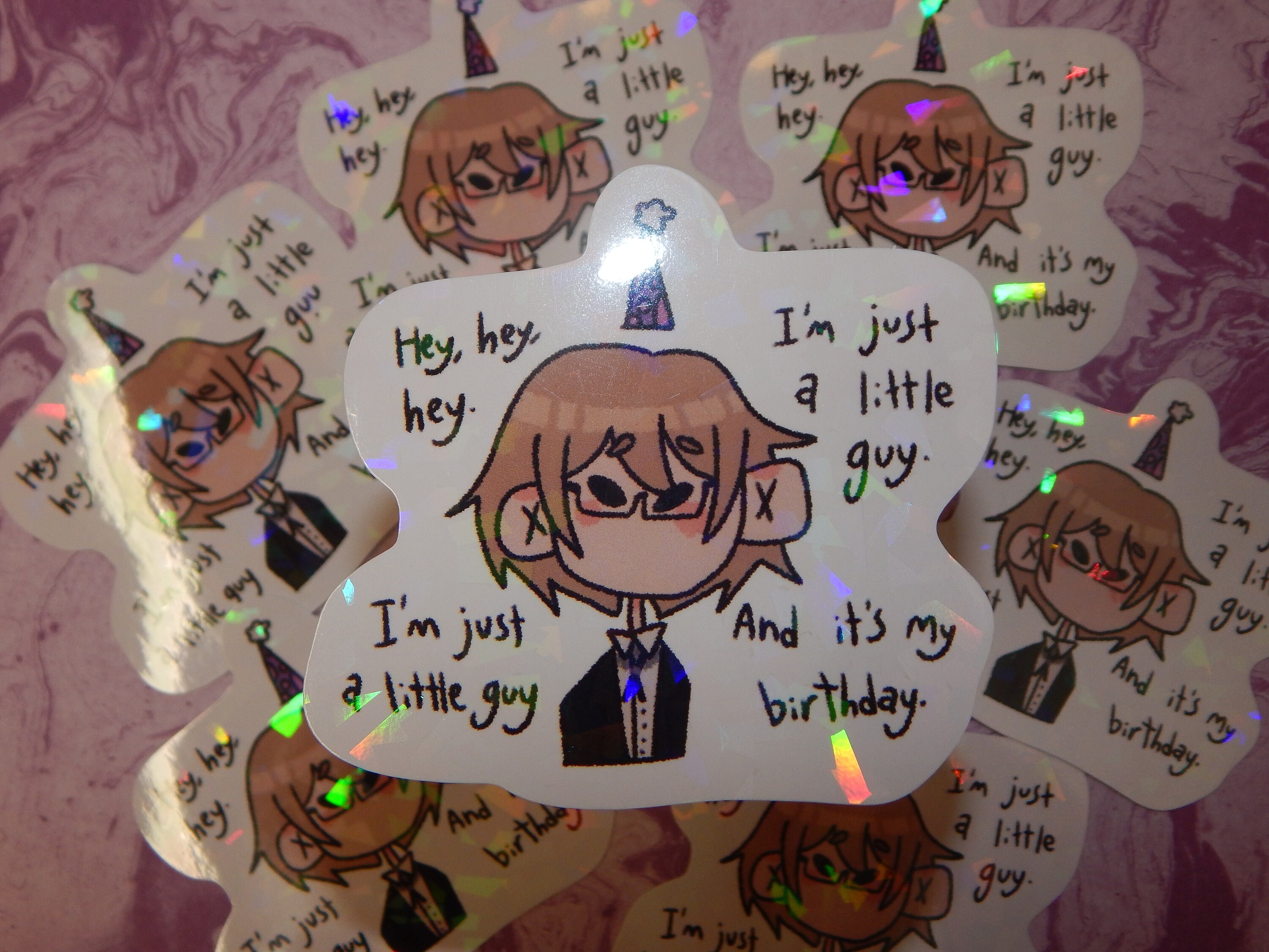 Byakuya Togami TikTok Audio Holographic Sticker
