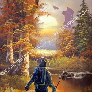 Ein Alien Swamp too far (NERC) Druck von Mike Wellins 2019 Freakybuttrue Peculiarium