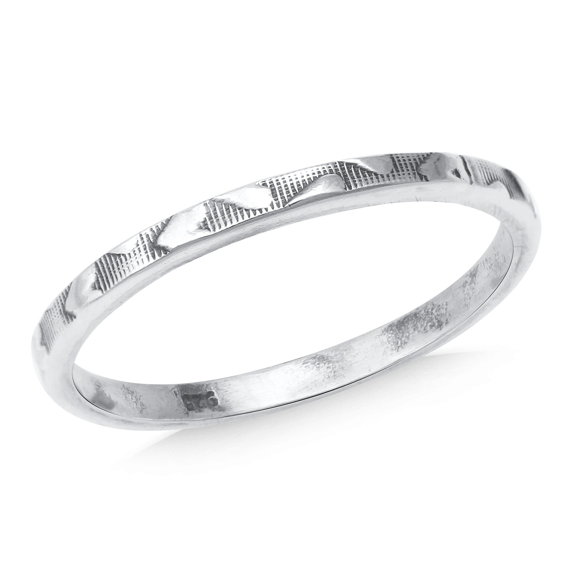 Silver Band Ring 925 Solid Sterling Silver Band Ring Plain Etsy