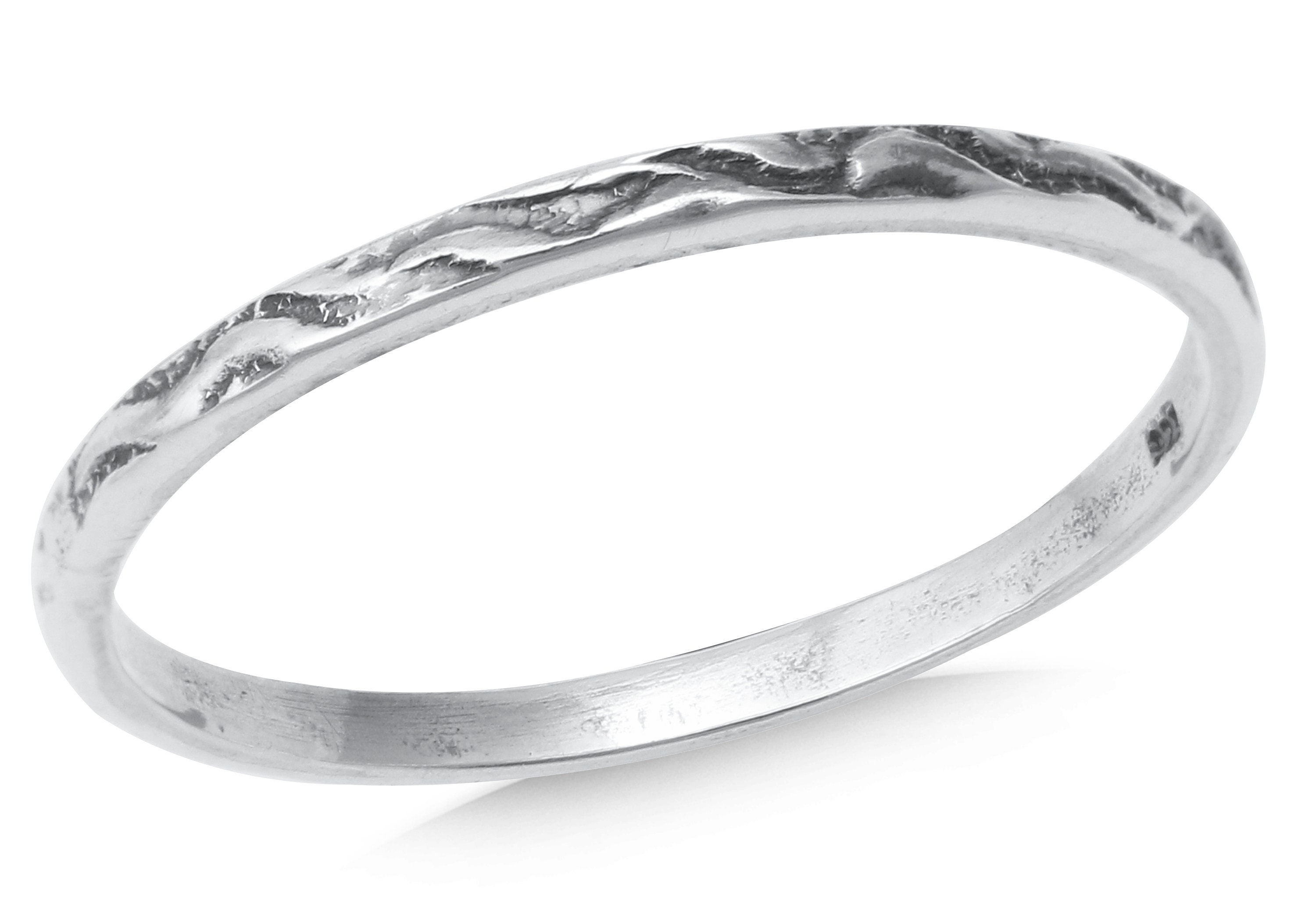 Silver Band Ring 925 Solid Sterling Silver Band Ring Plain Etsy