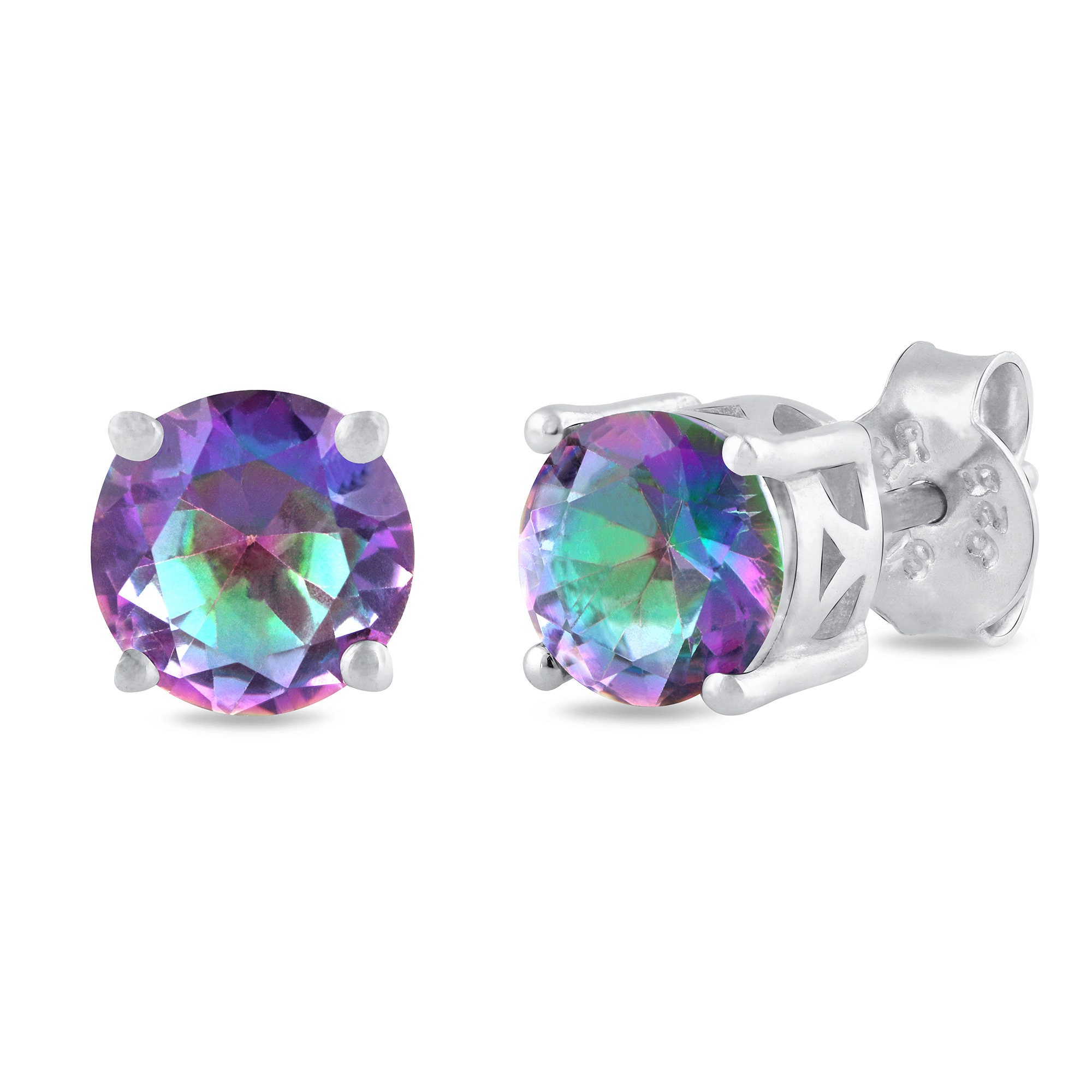 Mystic topaz studs Clearance