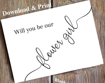 Will You Be Our Flower Girl Proposal Card Printable Wedding | Etsy