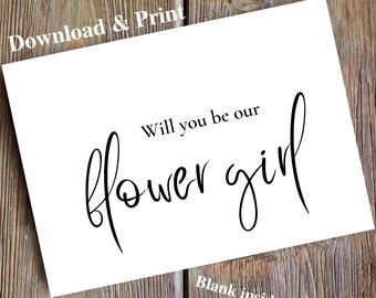 Will You Be Our Flower Girl Proposal Card Printable Wedding | Etsy
