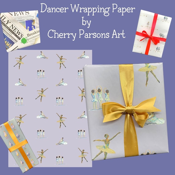 Ballet Dancer Wrapping Paper - Ballerina Art Gift Wrap Cherry Parsons
