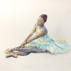 Biglietto vuoto - Dancer Range - Compleanno, Grazie, Saluto, Occasione speciale, "Perfectly Poised" di Cherry Parsons Art