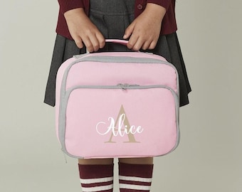 Personalised lunch bag, Back to school bag, personalised lunch box, lunch cooler bag, school lunch box, navy lunch bag, girls lunch bag