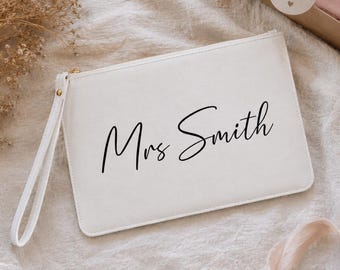 Personalised Clutch Bag, Personalised Bridesmaid Gift, Personalised Handbag, Maid of Honour Gift, Gift for Her, Hen Party Gift