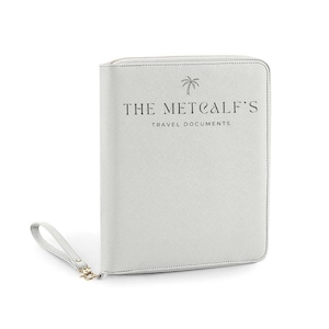 Organizador de viagens personalizado para a família, organizador de férias, presente de viagem, carteira de viagem, porta-passaporte, pasta de documentos de viagem, personalizado