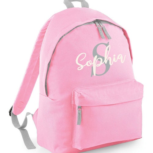 Personalised Initial Name Backpack for Kids Custom Name Back Etsy