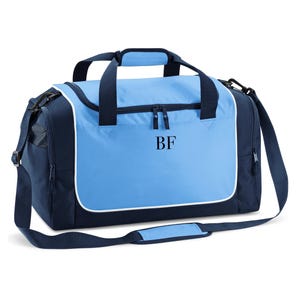 Personalised monogram training gym bag, custom duffel bag, weekend away bag, cabin bag for travelling, overnight bag, fathers day holdall