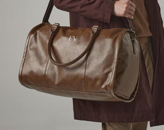 Personalised mens travel bag, Personalized Groomsmen Gift, men's travel bag, Men's toiletry Bag, Groomsman Gift, Weekender monogram, Holdall