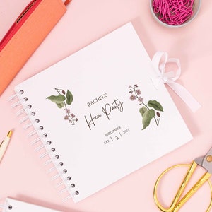 Personalised Hen Party Scrapbook – Custom Name Photo Album, Bridal Shower Memory Book, Bride To Be Gift, Keepsake Guest Book, Hen Do Gift