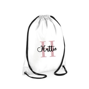 Sac de sport personnalisé pour enfants, Sac de sport pour filles et garçons, Sac à cordon pour filles, Cartable, Sac d'école en PE arc-en-ciel, Sac à pompe arc-en-ciel, Sac pour chambre d'enfant