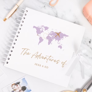 Personalised Travel Scrapbook for couples, Travel memory book, Personalised scrapbook for couples, Travel gift, Adventure book, Holiday book