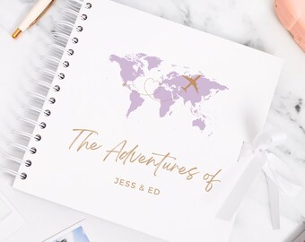 Album de voyage personnalisé pour couples, livre de souvenirs de voyage, album personnalisé pour couples, cadeau de voyage, livre d'aventures, livre de vacances