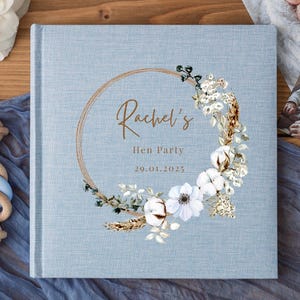 Personalised Hen Party Photo Album, Keepsake Gift for Bride-to-Be, hen do memory book, gift for bride, bridal shower memory, photo book