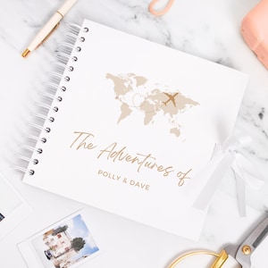 Personalised Travel Scrapbook for couples, Travel memory book, Personalised scrapbook for couples, Travel gift, Adventure book, Holiday book