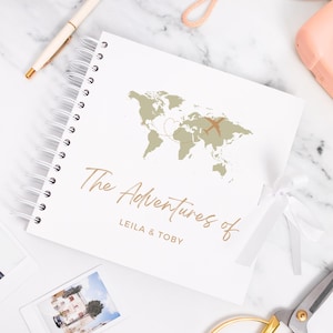 Personalised Travel Scrapbook for couples, Travel memory book, Personalised scrapbook for couples, Travel gift, Adventure book, Holiday book