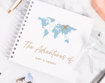 Album de voyage personnalisé pour couples, livre de souvenirs de voyage, album personnalisé pour couples, cadeau de voyage, livre d'aventures, livre de vacances