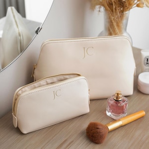 Borsa per il trucco personalizzata con monogramma, borsa per il trucco personalizzata, borsa per il trucco personalizzata, regalo personalizzato per damigella d&#39;onore, organizer