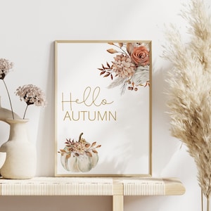 Autumn home decor, autumn wall decorations, Wall art halloween, Fall decor wall art, Pumpkin autumn poster, Pumpkin prints, autumnal prints