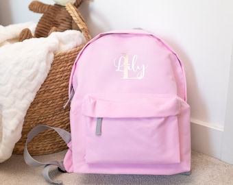 Nom personnalisé sac à dos initial avec nom, Design filles garçons enfants crèche enfants sac à dos préscolaire sac d'école sac à dos