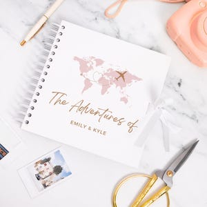 Álbum de recortes de viajes personalizado para parejas, Libro de recuerdos de viajes, Álbum de recortes personalizado para parejas, Regalo de viaje, Libro de aventuras, Libro de vacaciones