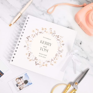 Wedding Scrapbook Personalised, Wedding Guest Book, Personalized Guestbook, Custom Guest Book, Scrapbook Photo Album, Custom Wedding Decor