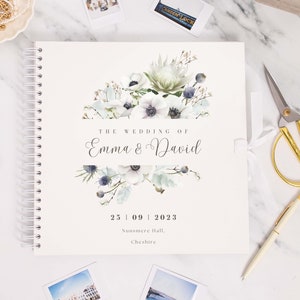Álbum de recortes de boda personalizado, libro de visitas de boda, libro de visitas personalizado, libro de visitas personalizado, álbum de fotos de álbum de recortes, decoración de boda personalizada