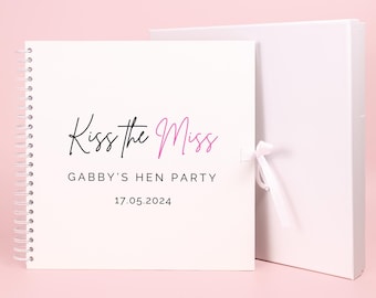 Kiss the miss goodbye scrapbook, Hen do keepsake, Hens night supplies, Hens night scrapbook, Hen do ideas, Hen do UK, Hen weekend, Hen party