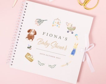 Album fotografico personalizzato per baby shower, libro degli ospiti bianco, regalo per baby shower, libro dei ricordi per la futura mamma, regalo per la gravidanza, album fotografico