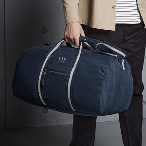 Sac de week-end personnalisé Mens Holdall, sac pour hommes pour voyager, sac de vol week-end, sac en toile vintage pour hommes, cadeau pour hommes pour Noël image 7