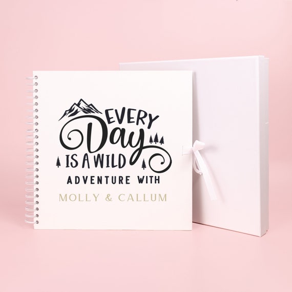 Personalised Travel Scrapbook for Couples Travel Memory Book 