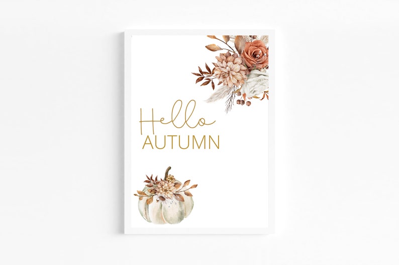 Autumn home decor, autumn wall decorations, Wall art halloween, Fall decor wall art, Pumpkin autumn poster, Pumpkin prints, autumnal prints image 4