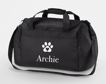 Custom Pet Holdall Bag for Travel, Personalised Puppy Gift, Pet Storage, Doggy Backpack, Custom Dog Bag, Pet Gift, Dog Bag, New puppy gift