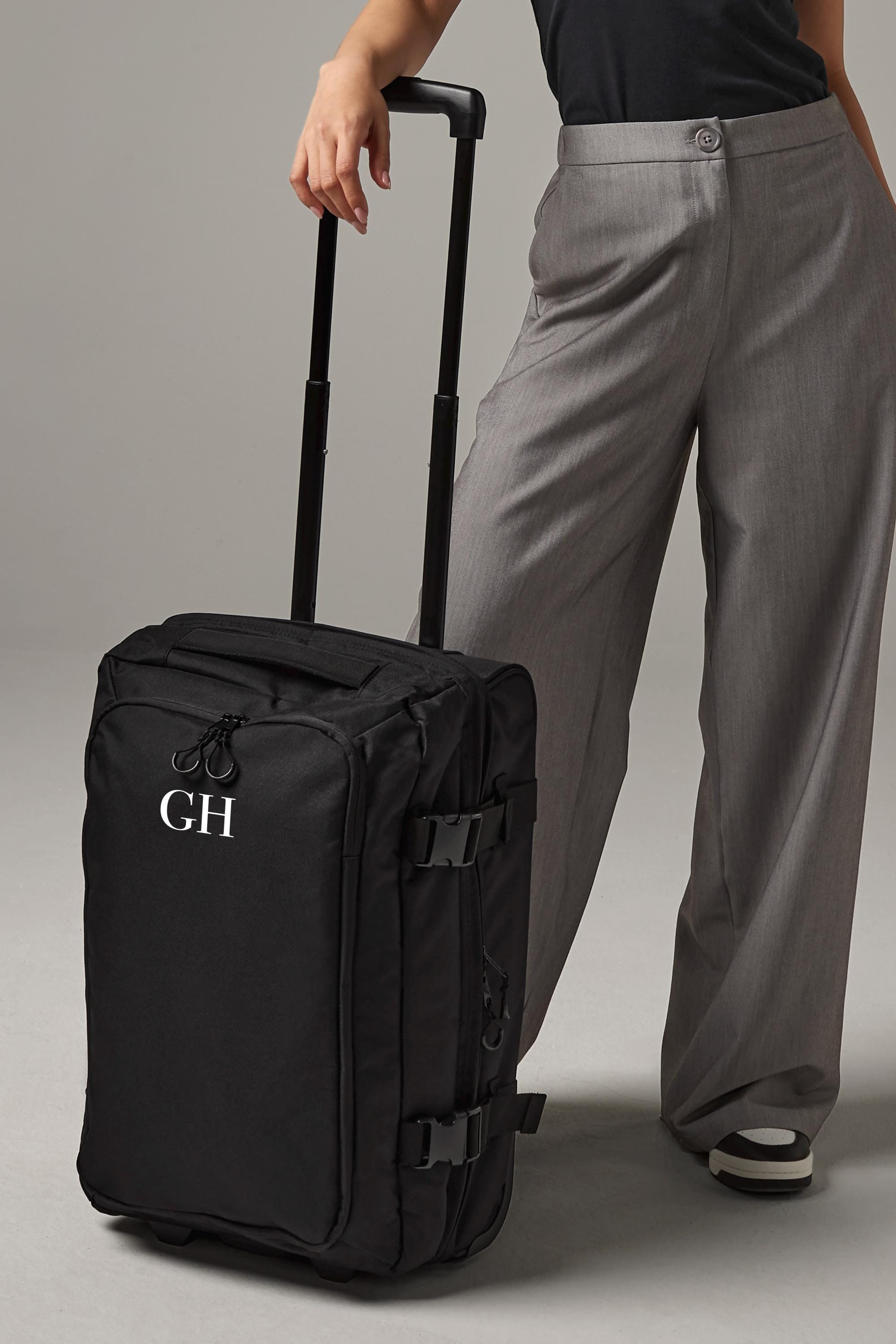 Monogram Suitcase Personalised Cabin Suitcase With Name, Custom Luggage With Initials ...