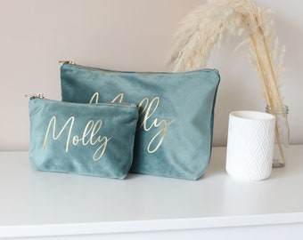 Personalised Makeup Bag, Custom Bridesmaid Gifts, Wedding Gift, Travel Toiletry Bag, Cosmetic Bag, Birthday Gift for Her, Mother's Day Gift