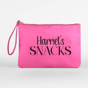 Personalised snack bag, Emergency Snacks Pouch, Snack bag, Colourful travel bag for treats, Snacks canvas pouch, plane snack bag, travel bag