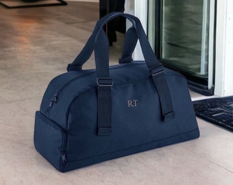Personalised bag with Initials, Weekender Holdall Initials, Recycled Bag, Monogram Bag, Hand Luggage Bag, Bags for Women, Bag with strap