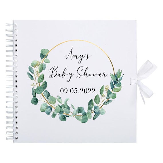 PERSONALISED BABY SHOWER* PREGNANCY RECORD *MESSAGE BOOK* SCRAPBOOK PHOTO ALBUM 