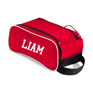 Personalised football boot bag, Sport shoe bag with initials or name, custom initials boots bag for sport, sports kit bag, football kit bag