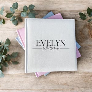 Personalised photo album with sleeves, Perfect for Photos and Heartfelt Messages, Photobooth, Linen Photo album, Wedding Album, Memory book