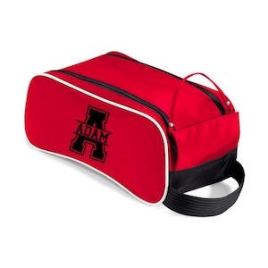 Personalised football boot bag, Sport shoe bag with initials or name, custom initials boots bag for sport, sports kit bag, football kit bag