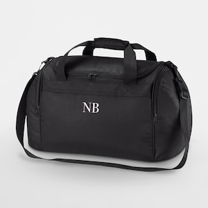Personalised monogram training gym bag, custom duffel bag, weekend away bag, cabin bag for travelling, overnight bag, fathers day holdall