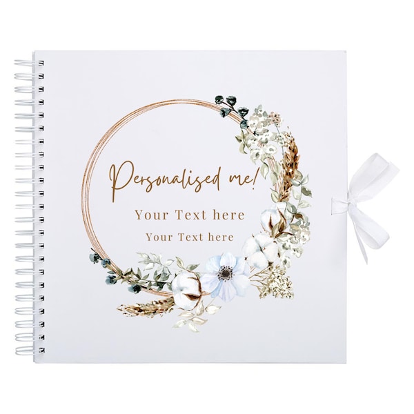 Personalised Custom Text Scrapbook Photo album, hen party scrapbook, wedding scrapbook, baby shower, first baby, new mum, pregnancy gift