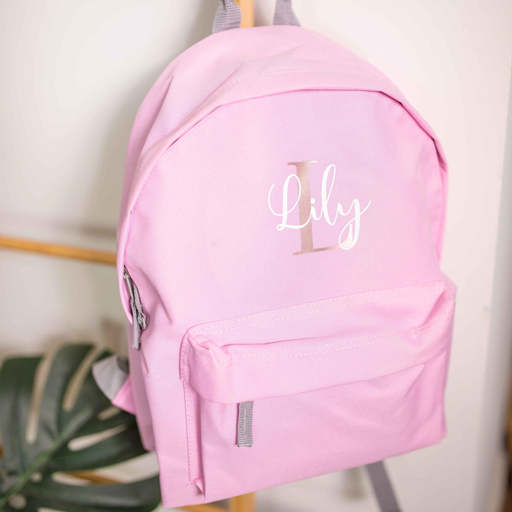 Personalised Initial Name Backpack for Kids, Custom Name Back Pack for ...