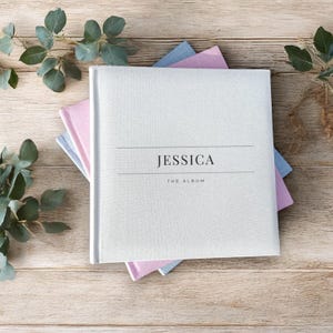 Personalised photo album with sleeves, Perfect for Photos and Heartfelt Messages, Photobooth, Linen Photo album, Wedding Album, Memory book